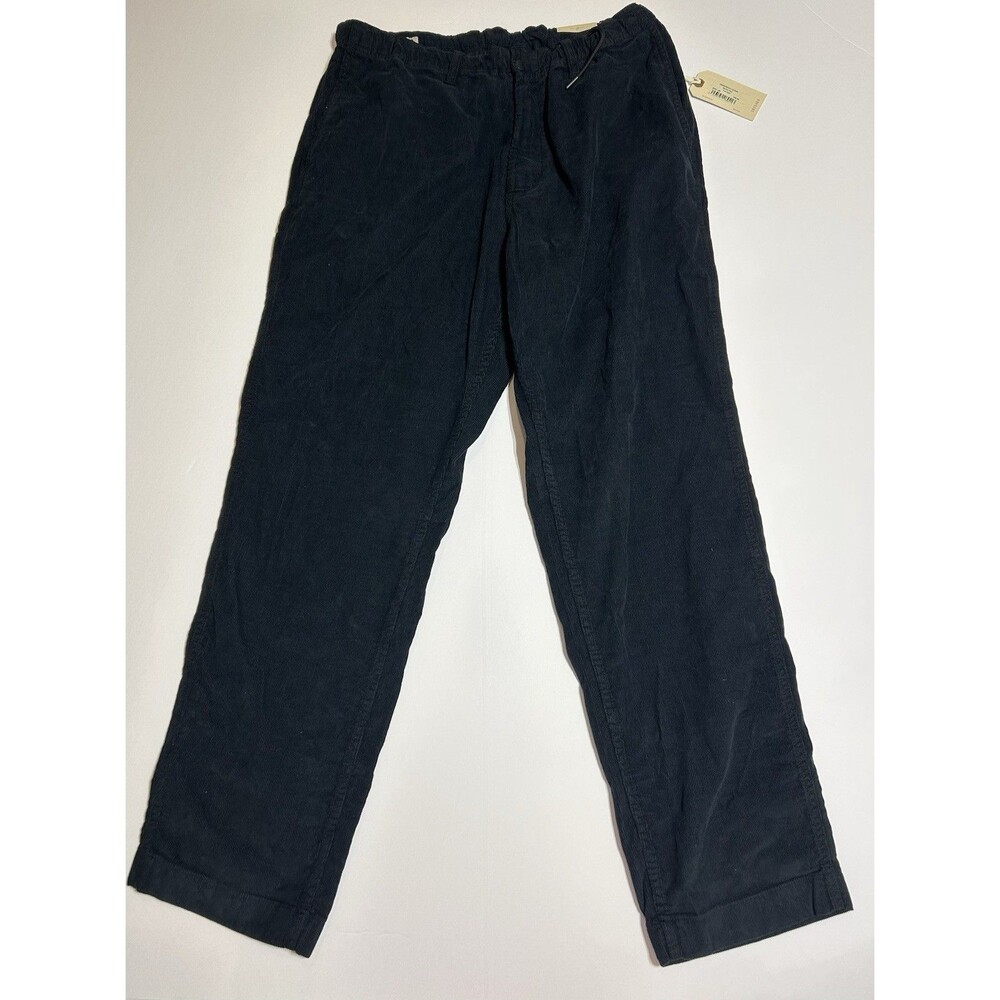 Oobe Brand Mens Banner Pant Black Micro Corduroy Tapered 36X30 Elastic Waist New